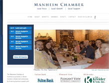 Tablet Screenshot of manheimchamber.com